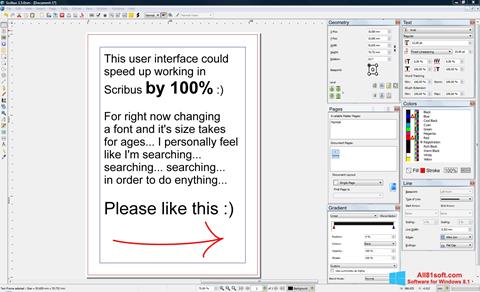 Képernyőkép Scribus Windows 8.1
