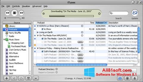 Képernyőkép iTunes Windows 8.1