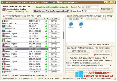 Képernyőkép Hide ALL IP Windows 8.1