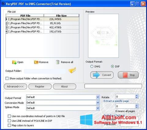 Képernyőkép PDF to DWG Converter Windows 8.1
