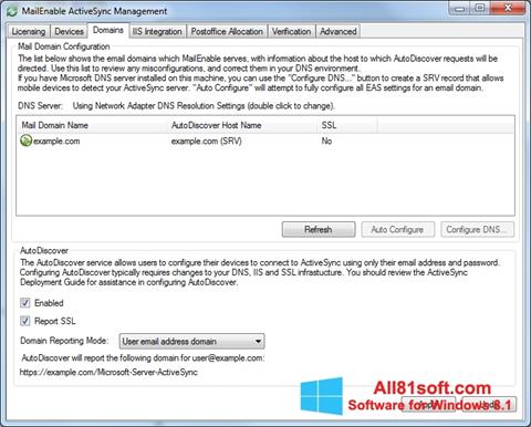 Képernyőkép Microsoft ActiveSync Windows 8.1