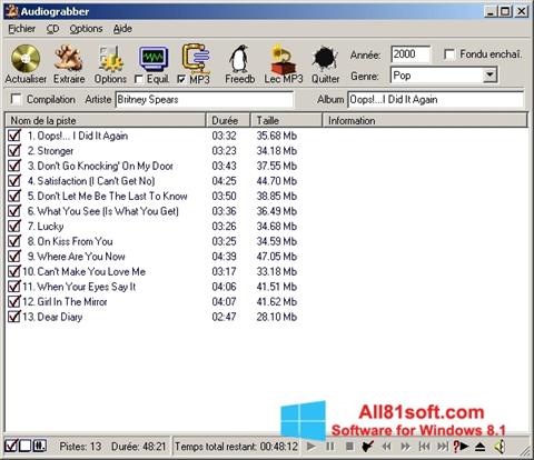 Képernyőkép Audiograbber Windows 8.1