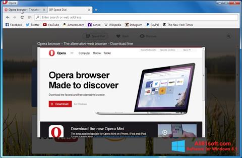 Képernyőkép Opera Developer Windows 8.1