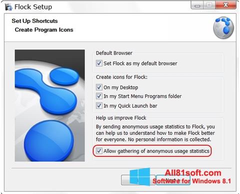 Képernyőkép Flock Windows 8.1
