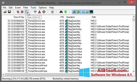 Képernyőkép Process Monitor Windows 8.1