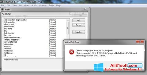 Képernyőkép VirtualDub Windows 8.1