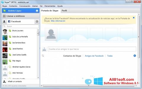 Képernyőkép Skype Beta Windows 8.1
