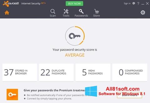Képernyőkép Avast Internet Security Windows 8.1