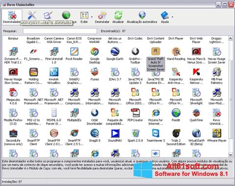 Képernyőkép Revo Uninstaller Windows 8.1