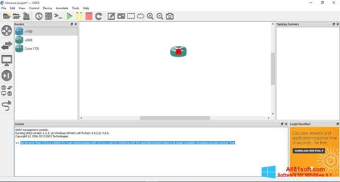 Képernyőkép GNS3 Windows 8.1