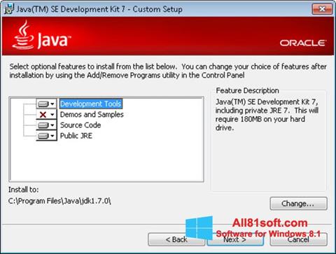 Képernyőkép Java Development Kit Windows 8.1