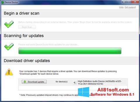 Képernyőkép Device Doctor Windows 8.1