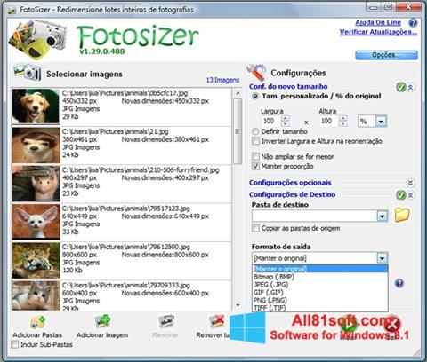 Képernyőkép Fotosizer Windows 8.1