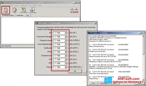 Képernyőkép Cisco VPN Client Windows 8.1