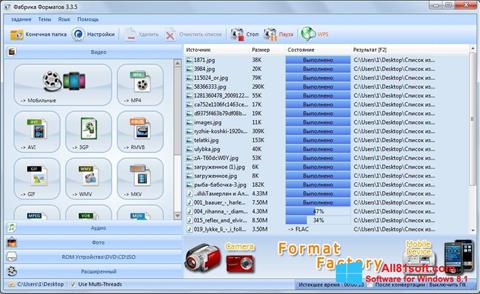 Képernyőkép Format Factory Windows 8.1