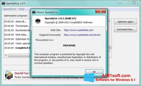Képernyőkép SpeedyFox Windows 8.1