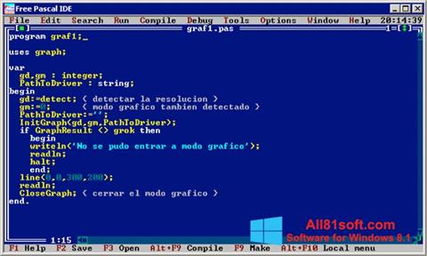Képernyőkép Free Pascal Windows 8.1