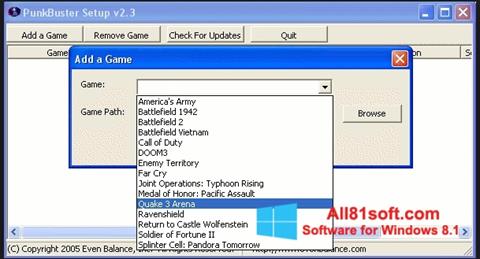 Képernyőkép PunkBuster Windows 8.1